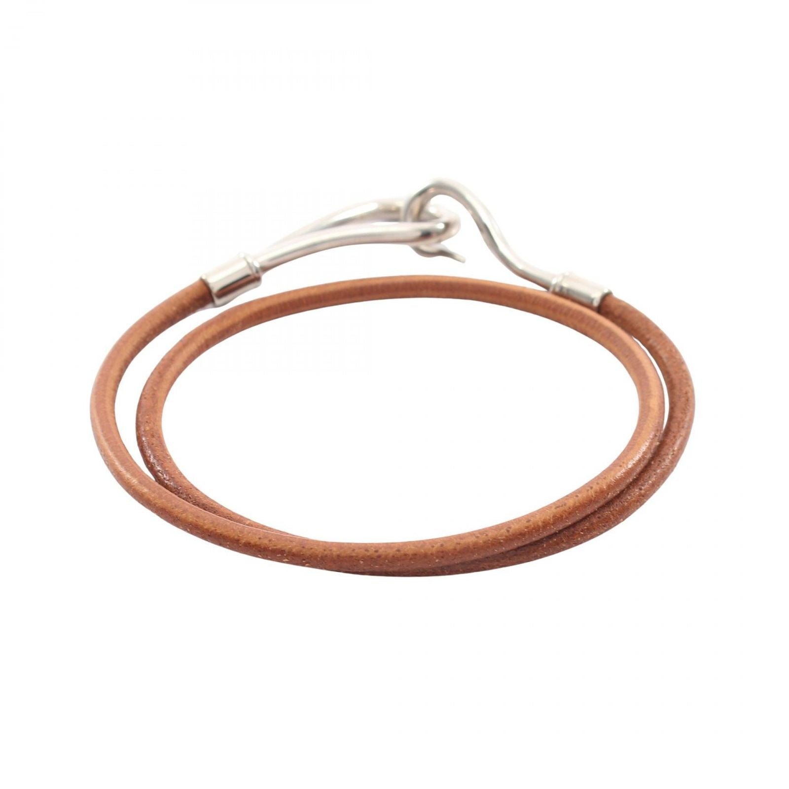 Hermes Bracelet Jumbo Choker Leather Stainless Steel — view 2