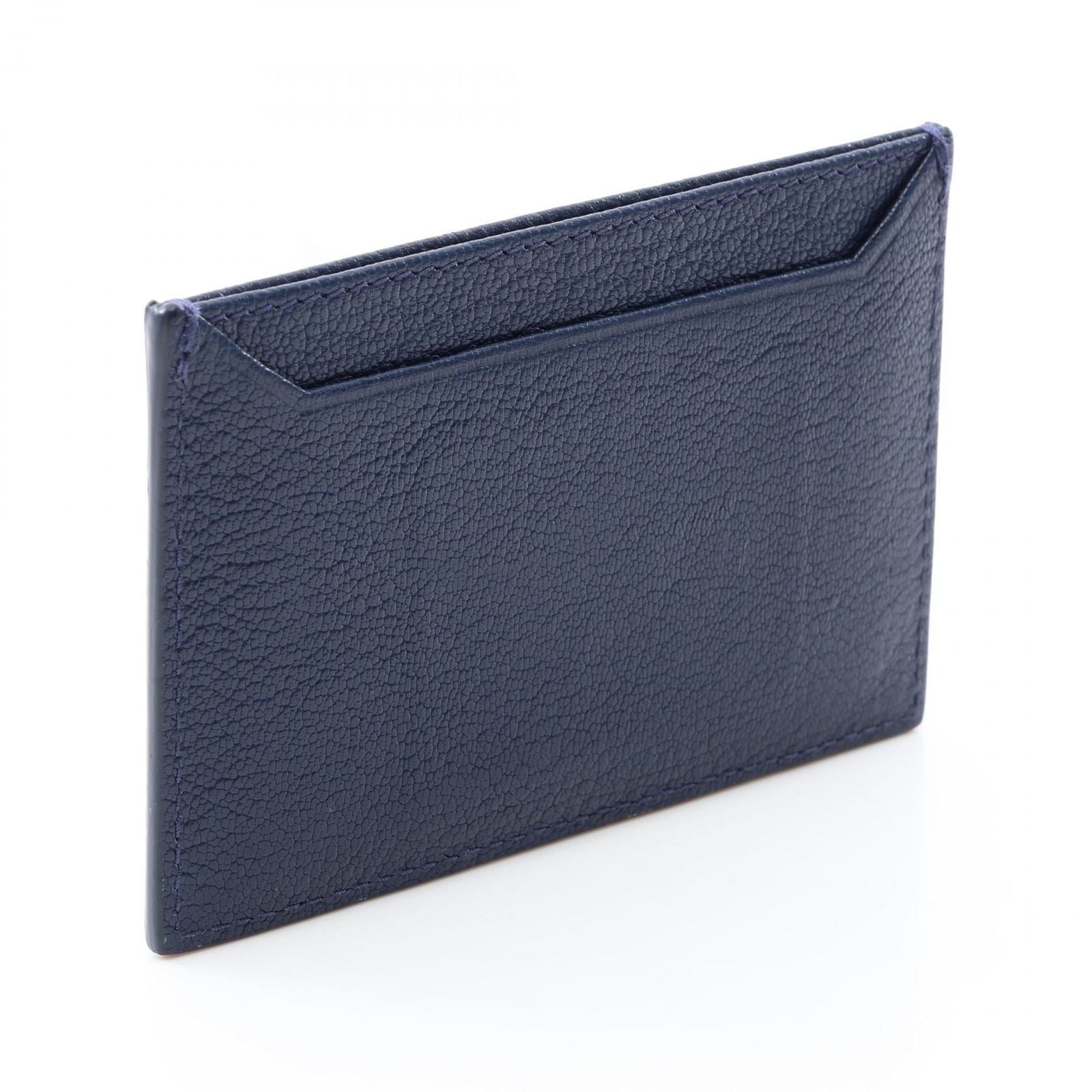 Prada Card Case Madras Navy Leather — view 2