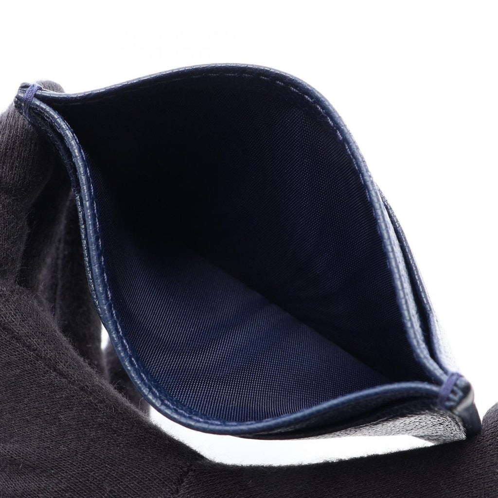 Prada Card Case Madras Navy Leather — view 3