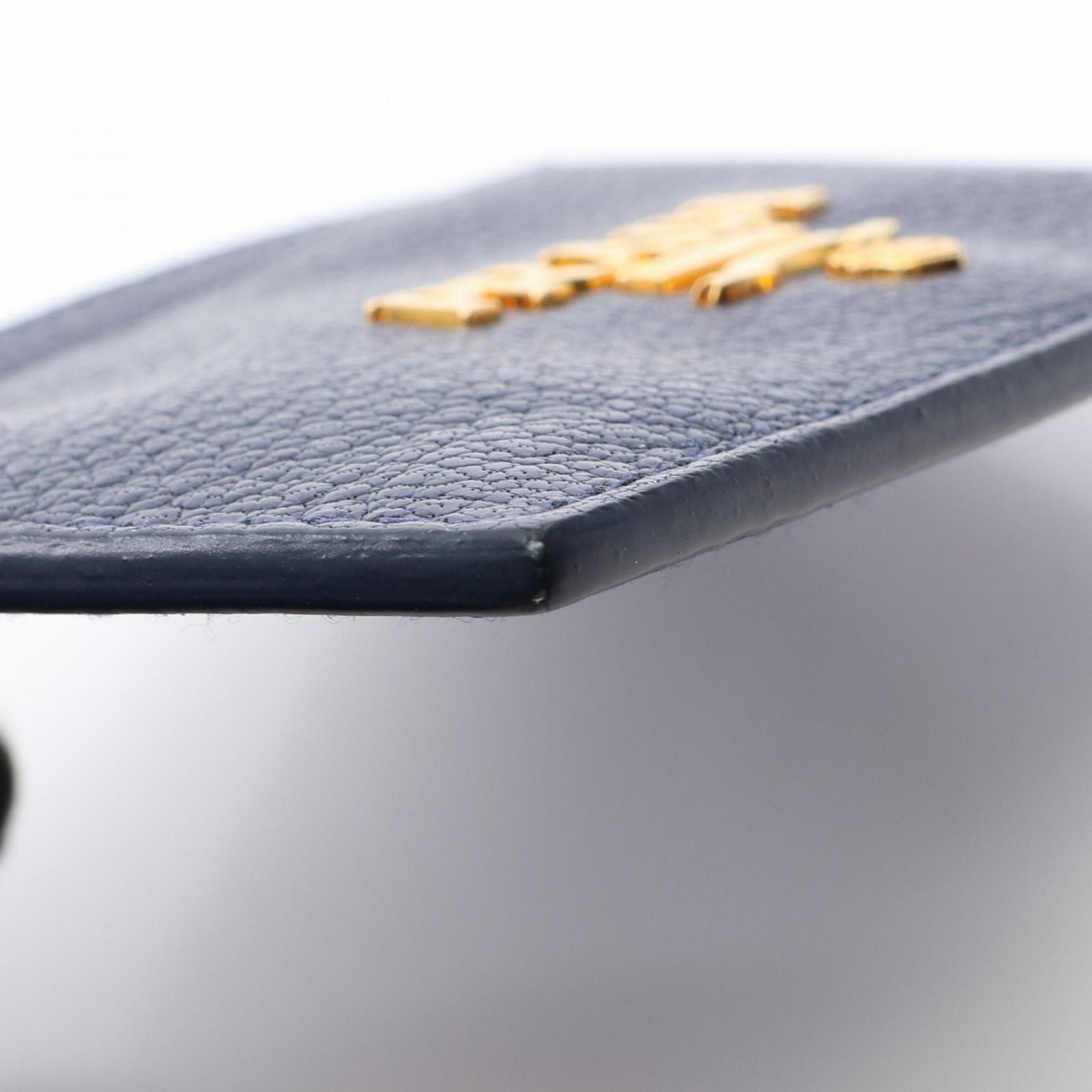 Prada Card Case Madras Navy Leather — view 6