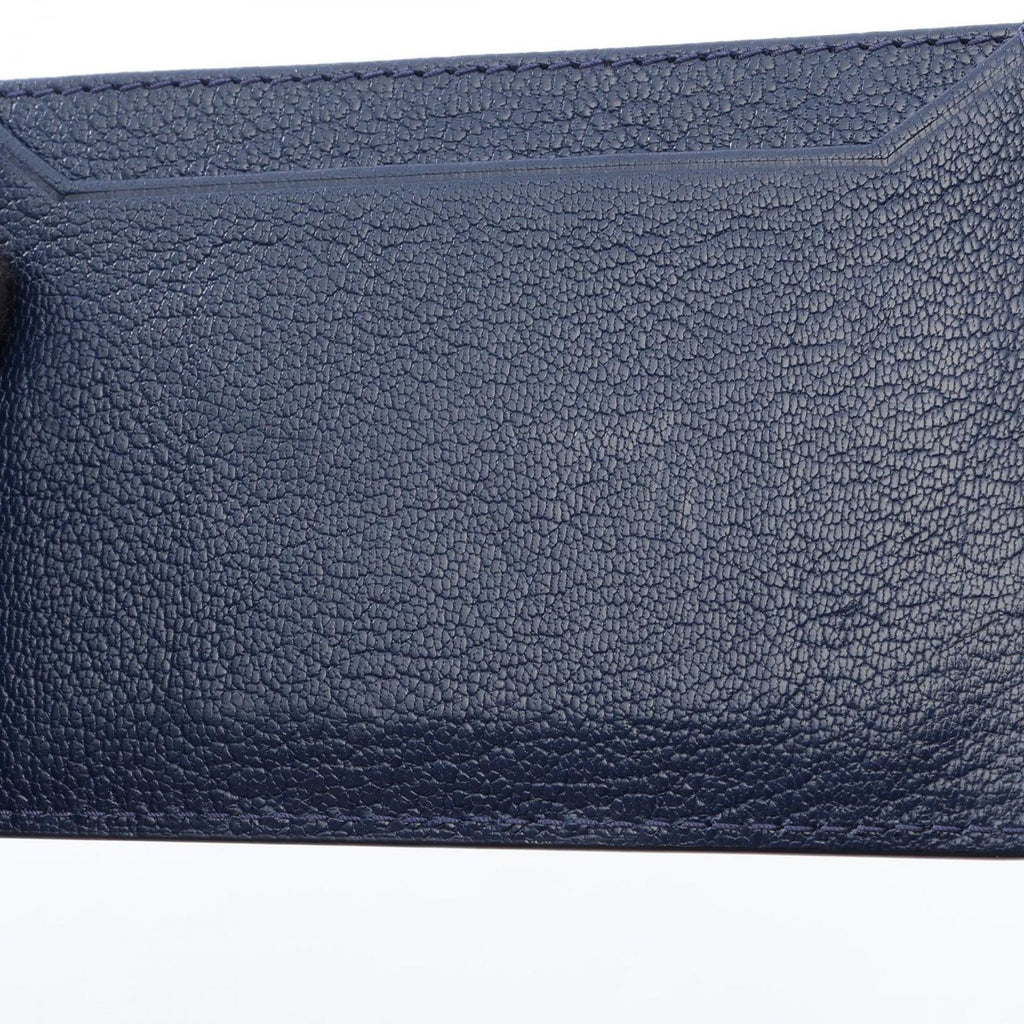 Prada Card Case Madras Navy Leather — view 5