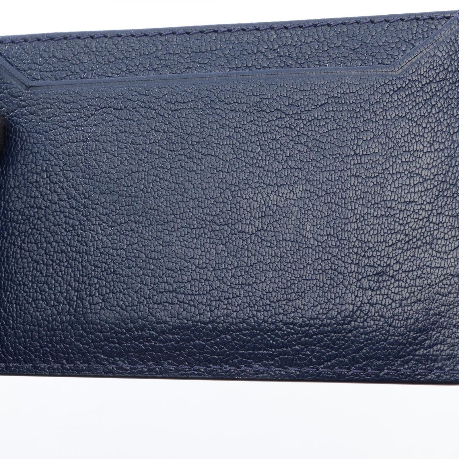 Prada Card Case Madras Navy Leather — view 5