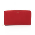 Celine Round Wallet Red Leather