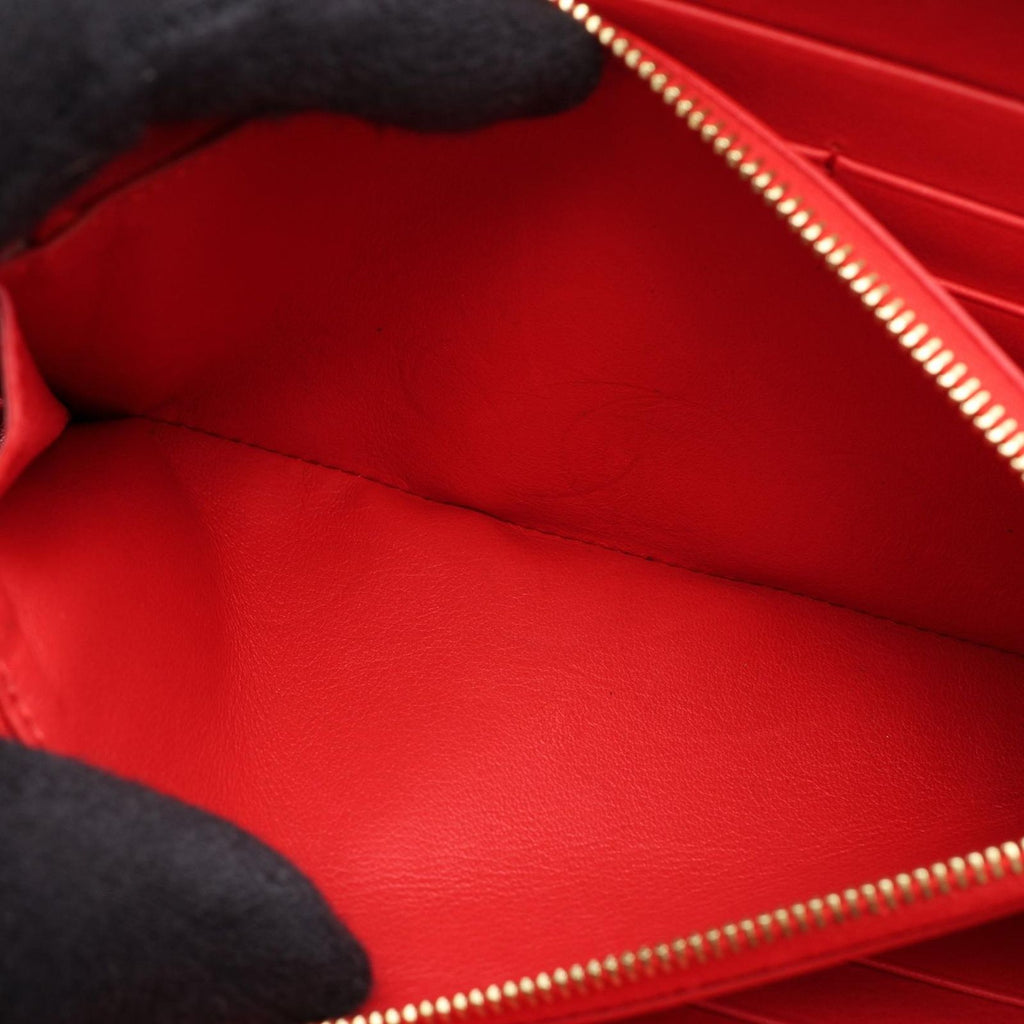 Celine Round Wallet Red Leather — view 5
