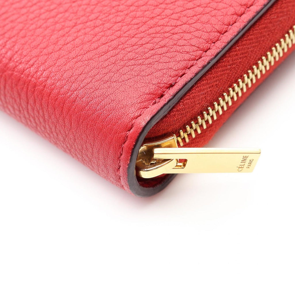 Celine Round Wallet Red Leather — view 7