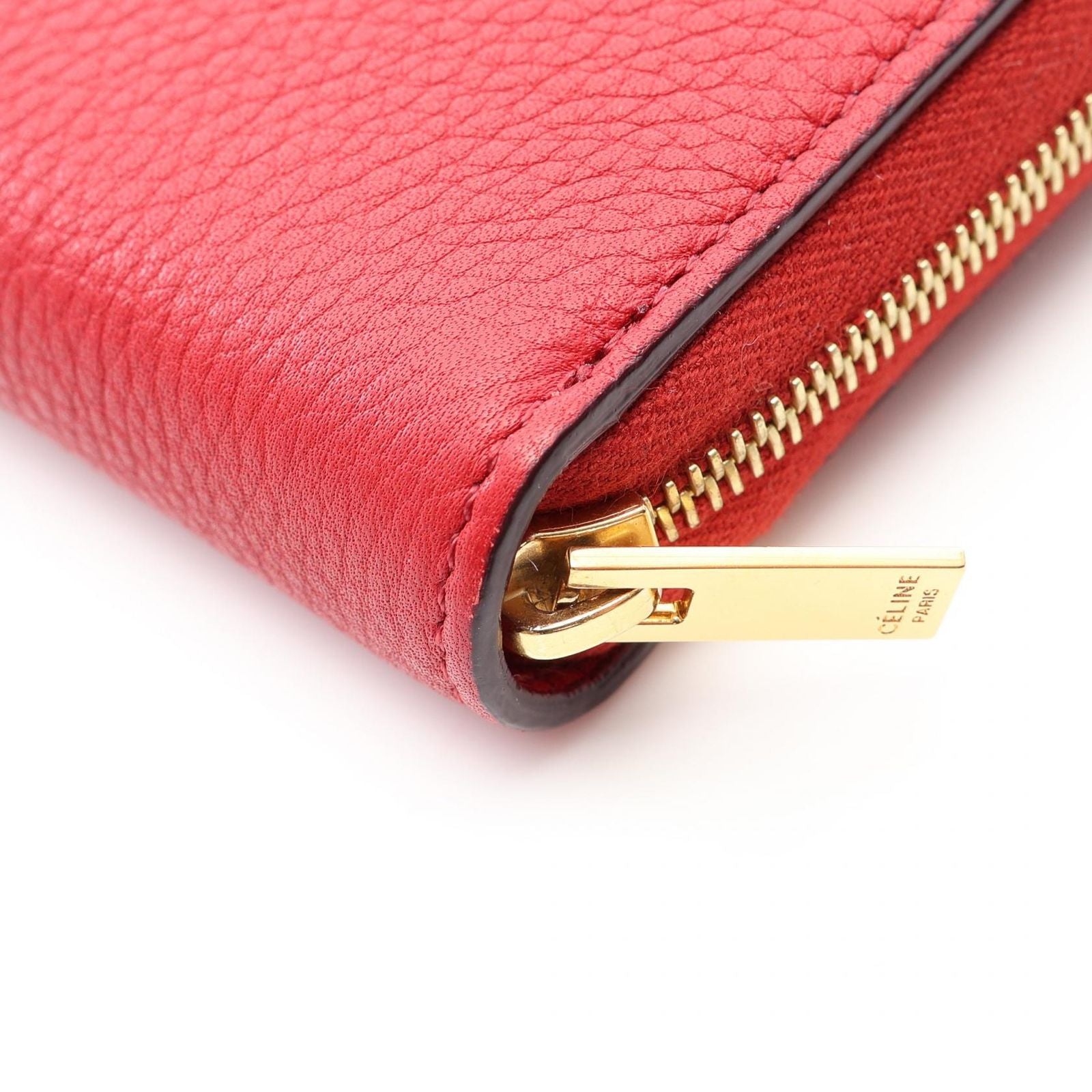 Celine Round Wallet Red Leather — view 7