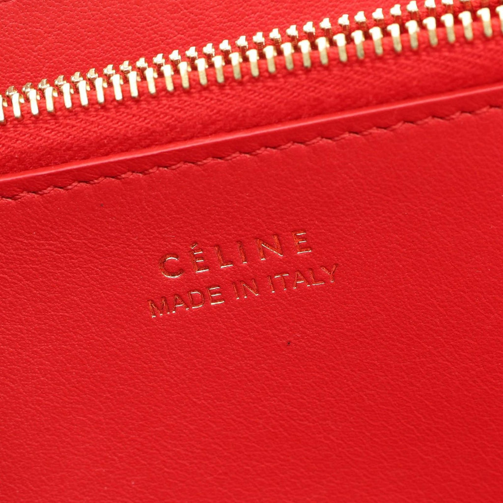 Celine Round Wallet Red Leather — view 4