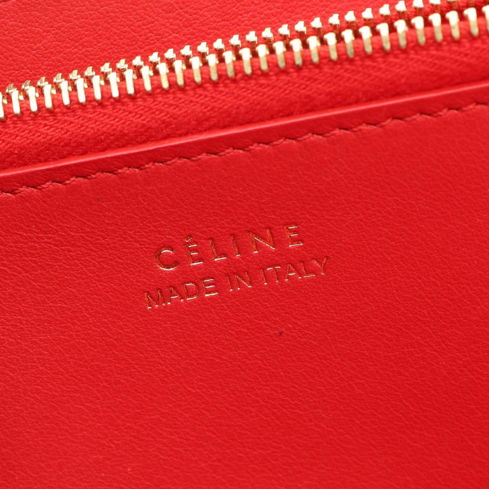 Celine Round Wallet Red Leather — view 4
