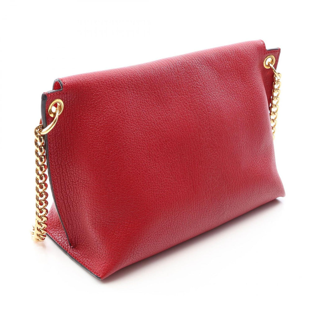 Loewe Shoulder Bag Avenue Anagram Red Leather Chain — view 2