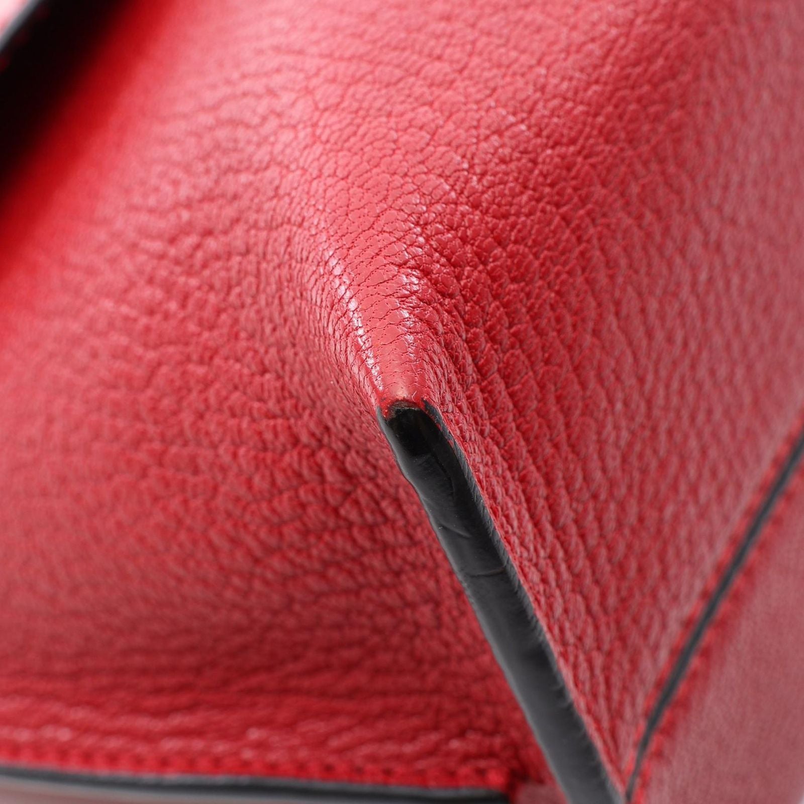 Loewe Shoulder Bag Avenue Anagram Red Leather Chain — view 6