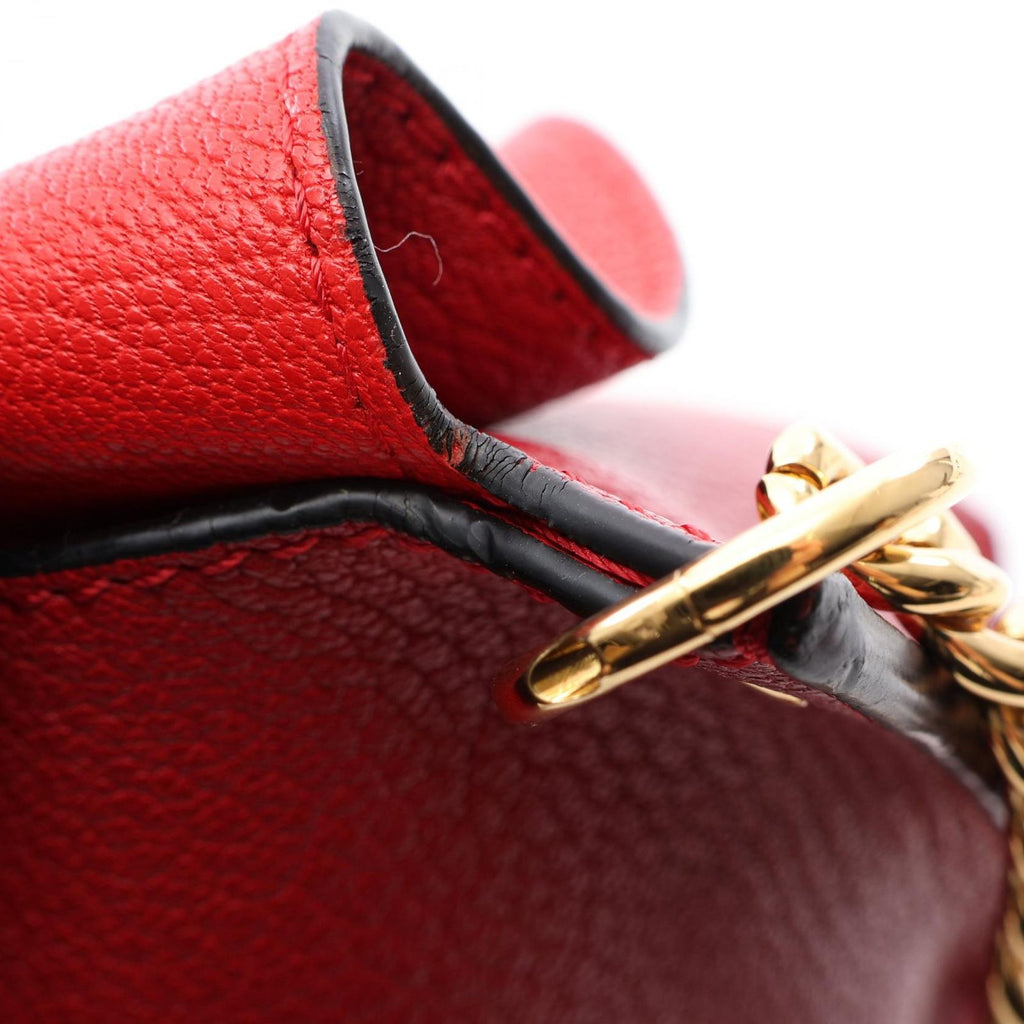 Loewe Shoulder Bag Avenue Anagram Red Leather Chain — view 9