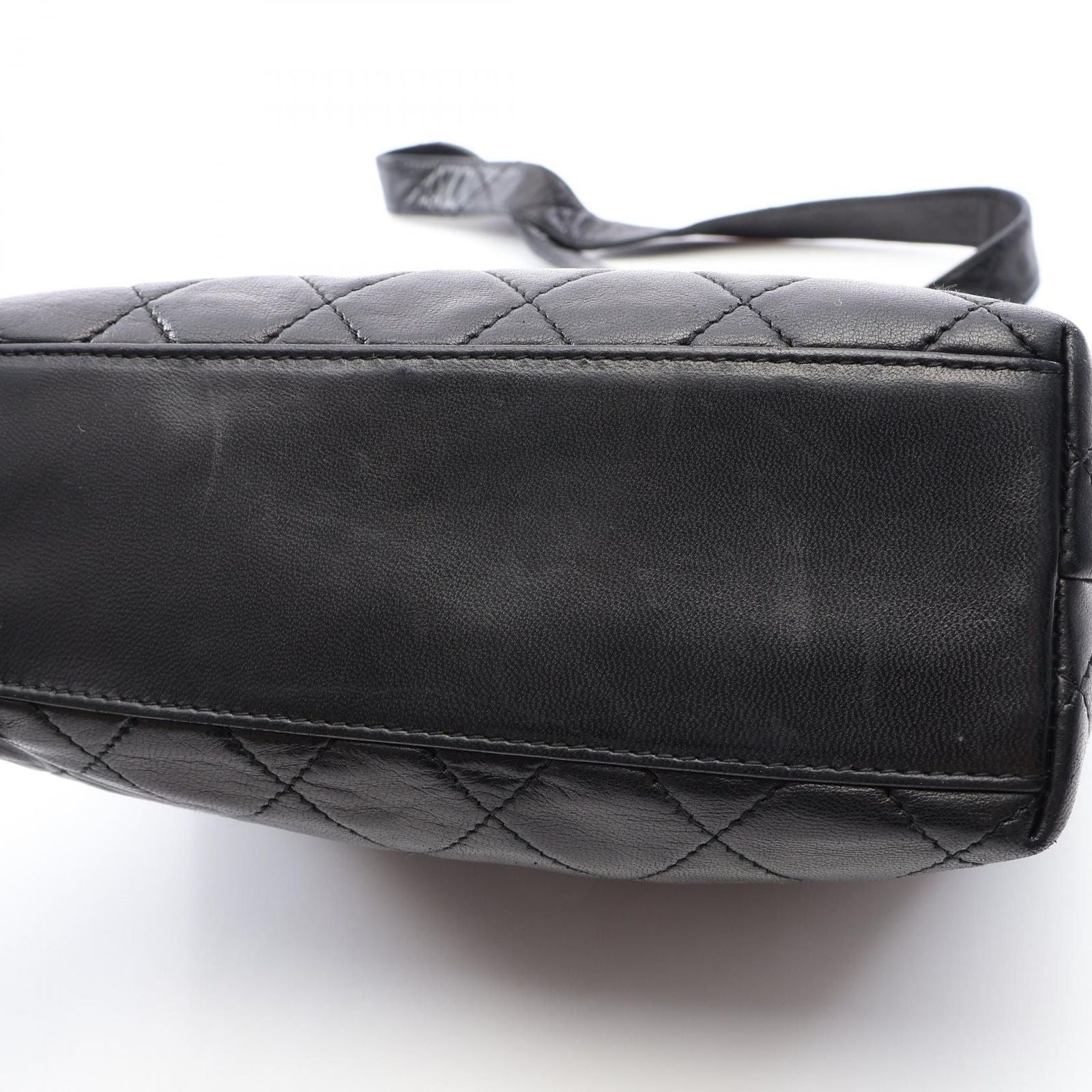 Chanel Shoulder Bag Quilted Black Lambskin — view 9