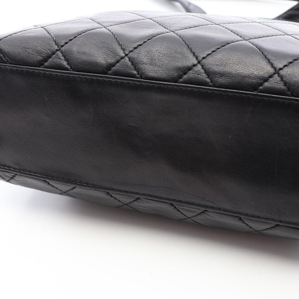 Chanel Shoulder Bag Quilted Black Lambskin — view 8