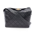 Chanel Shoulder Bag Quilted Black Lambskin