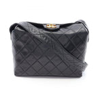 Chanel Shoulder Bag Quilted Black Lambskin
