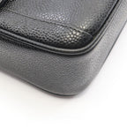 Chanel Shoulder Bag CC Logo Black Leather CC Chain — view 6