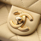 Chanel Shoulder Bag Mini Quilted Yellow Leather Mini Chain — view 7