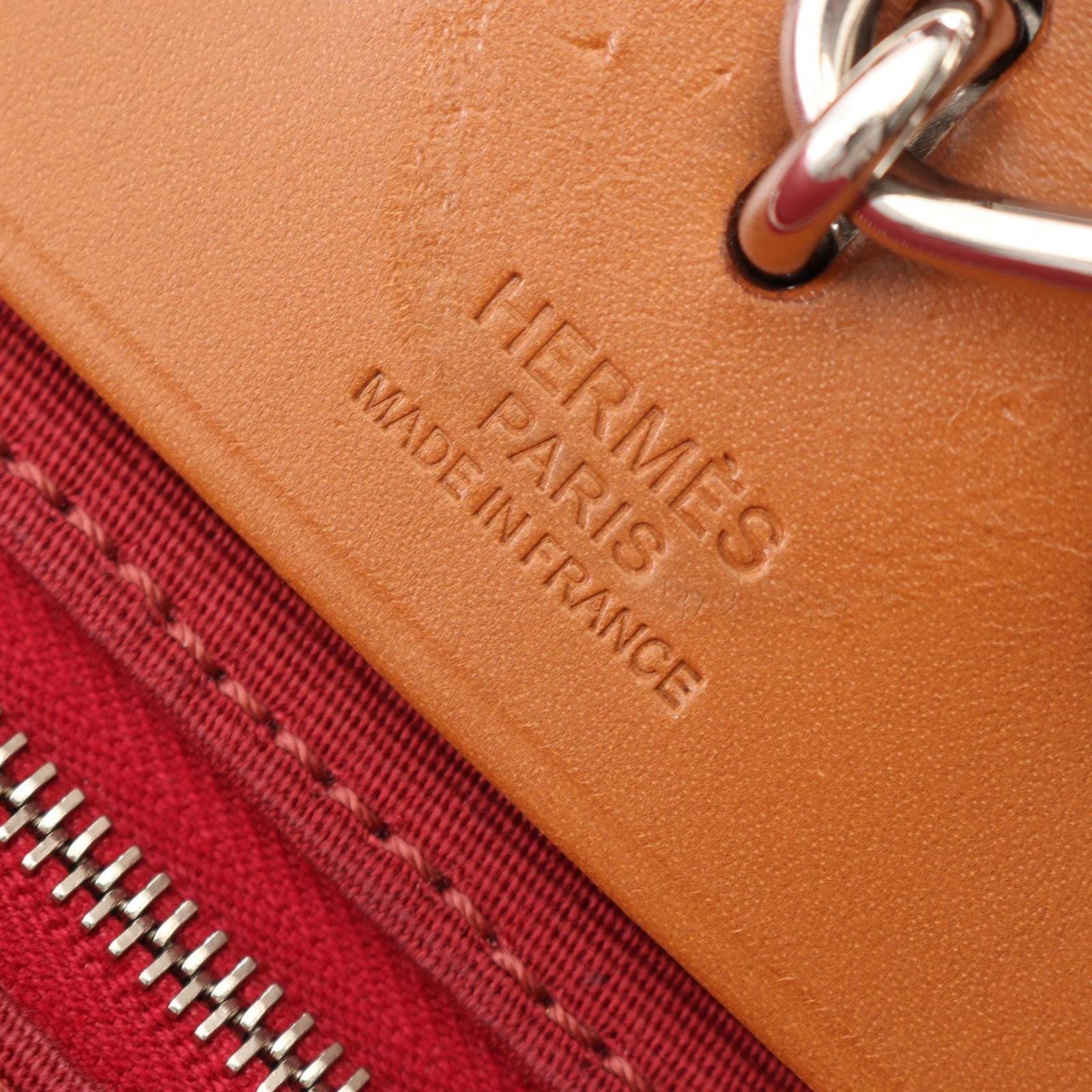 Hermes Handbag Herbag Zip PM Ruby Natural 2-Way — view 4