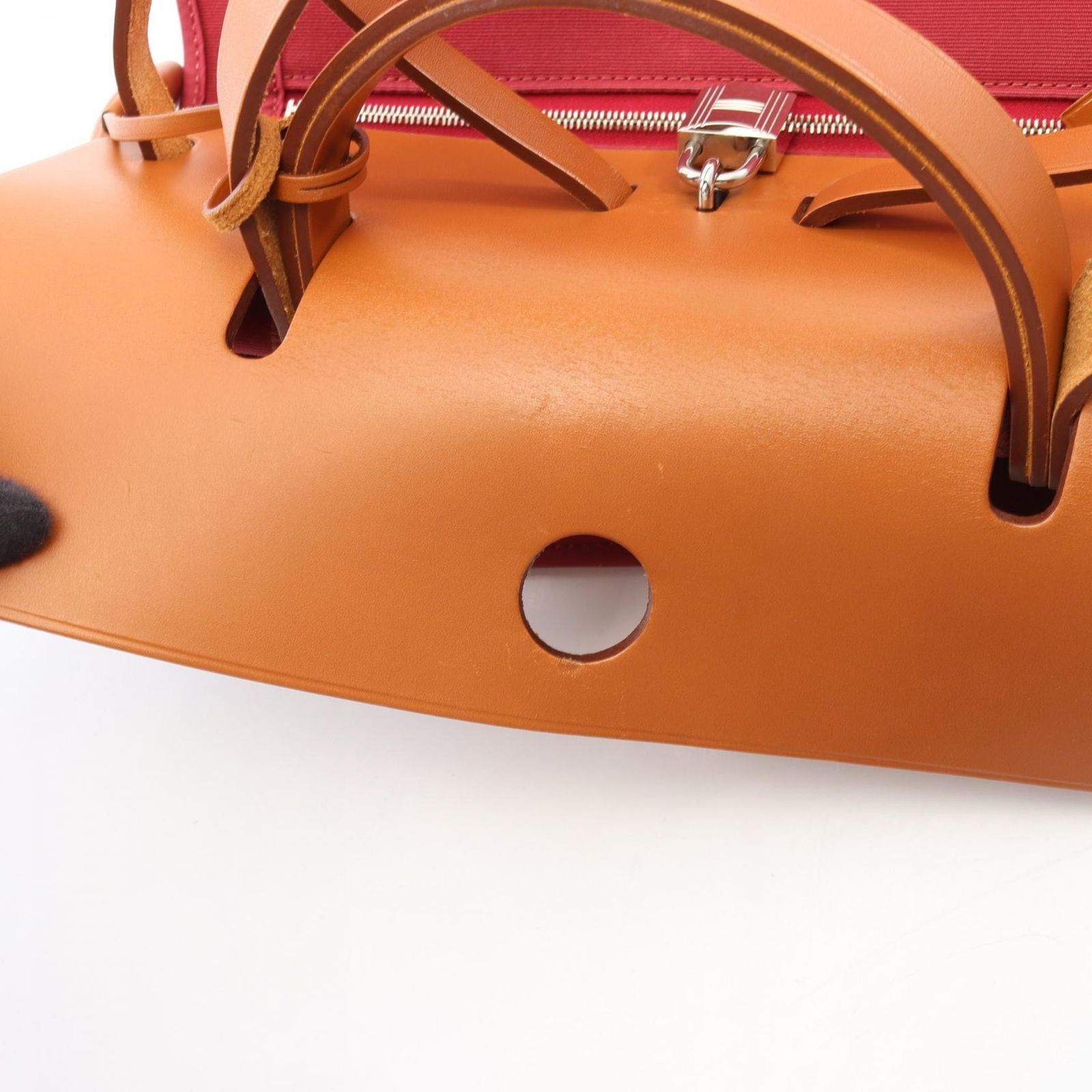 Hermes Handbag Herbag Zip PM Ruby Natural 2-Way — view 6