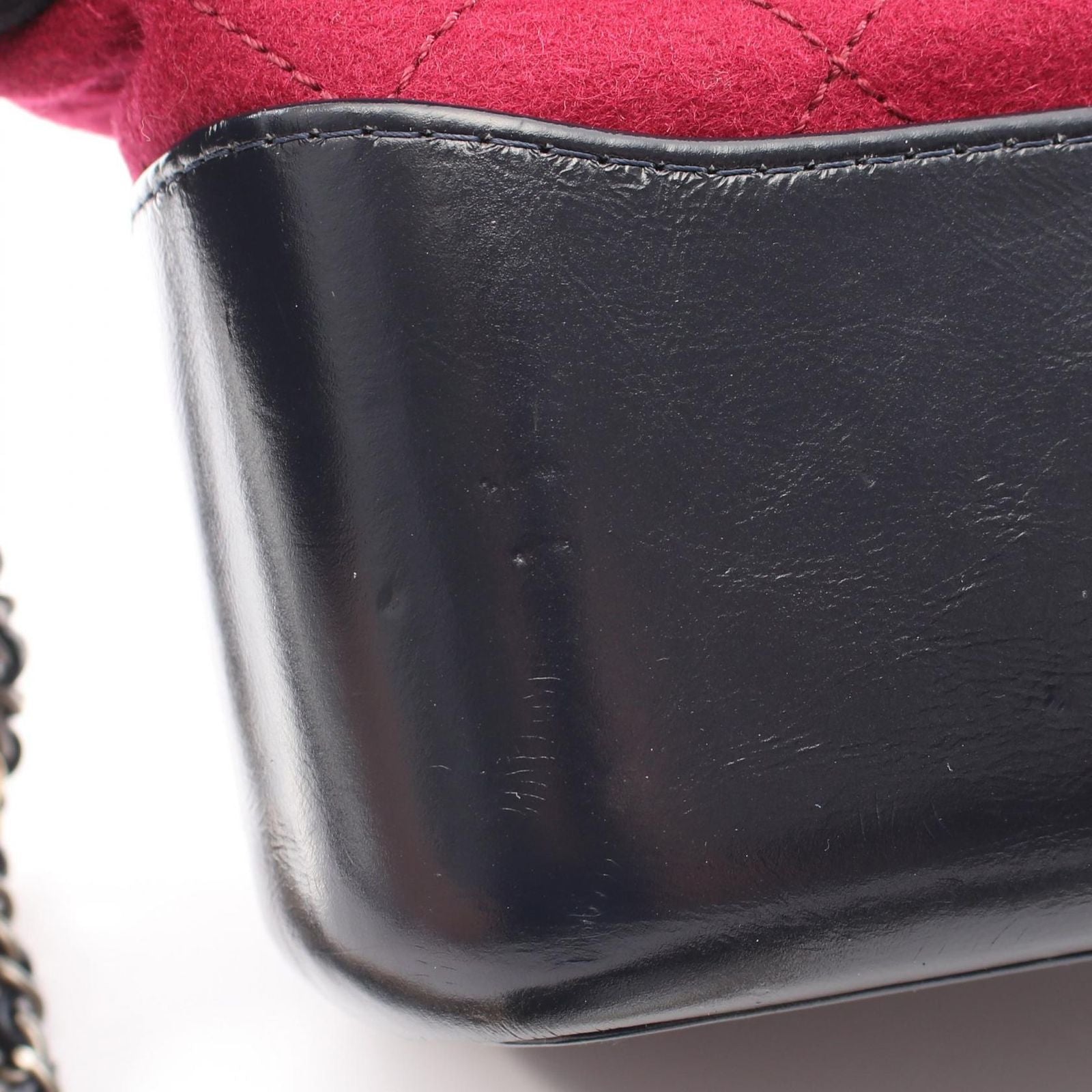 Chanel Shoulder Bag Gabriel de Large Hobo Wine Red Navy Leather Chain — view 6