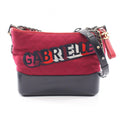 Chanel Shoulder Bag Gabriel de Large Hobo Wine Red Navy Leather Chain