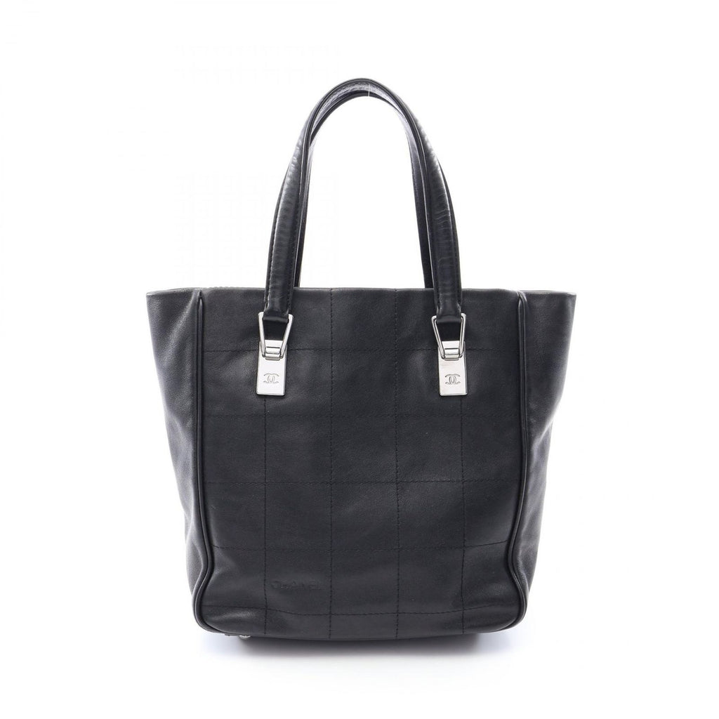 Chanel Tote Choco Bar Black Lambskin