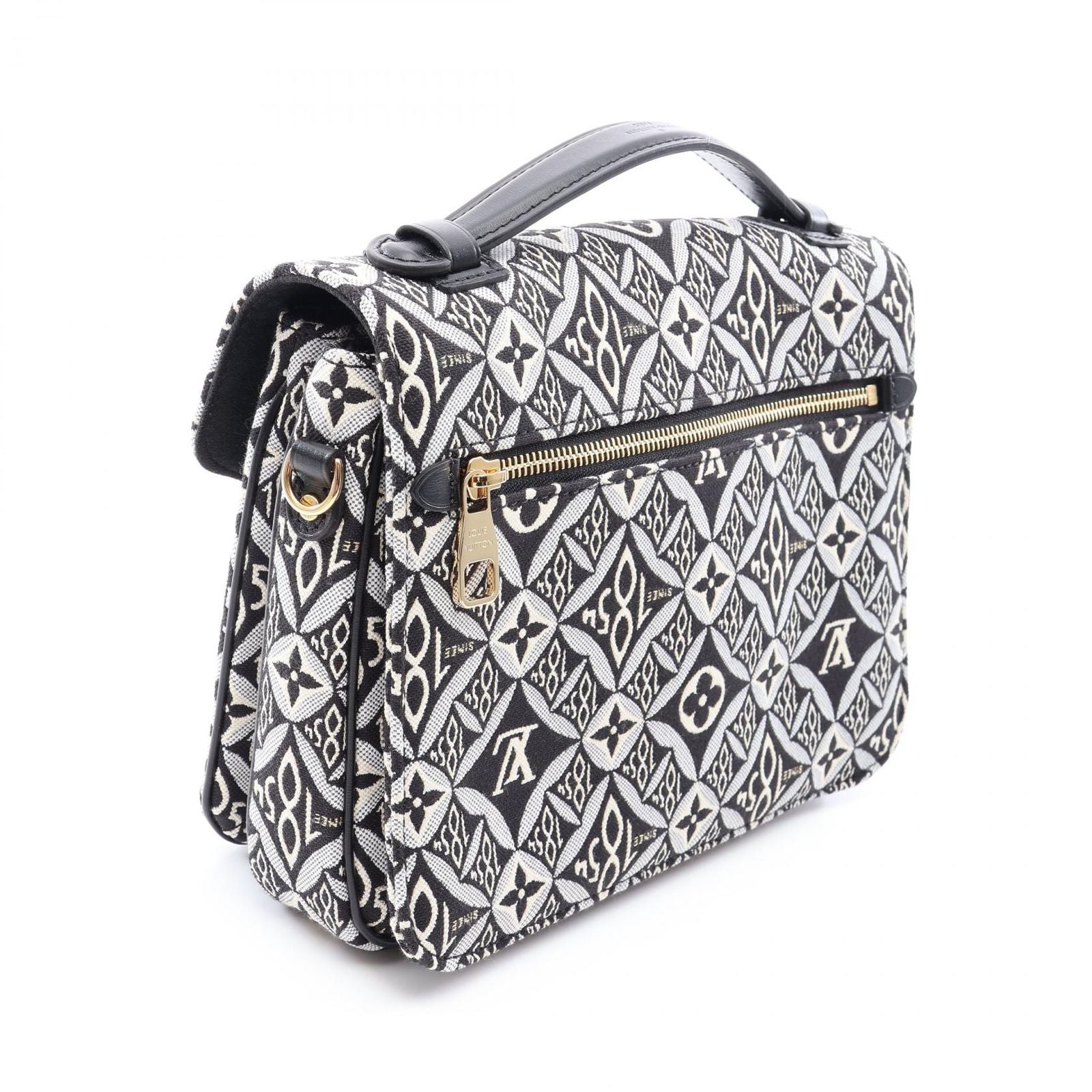 Louis Vuitton Handbag Pochette Metis MM Since 2-Way Noir Canvas Leather — view 2
