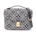 Louis Vuitton Handbag Pochette Metis MM Since 2-Way Noir Canvas Leather