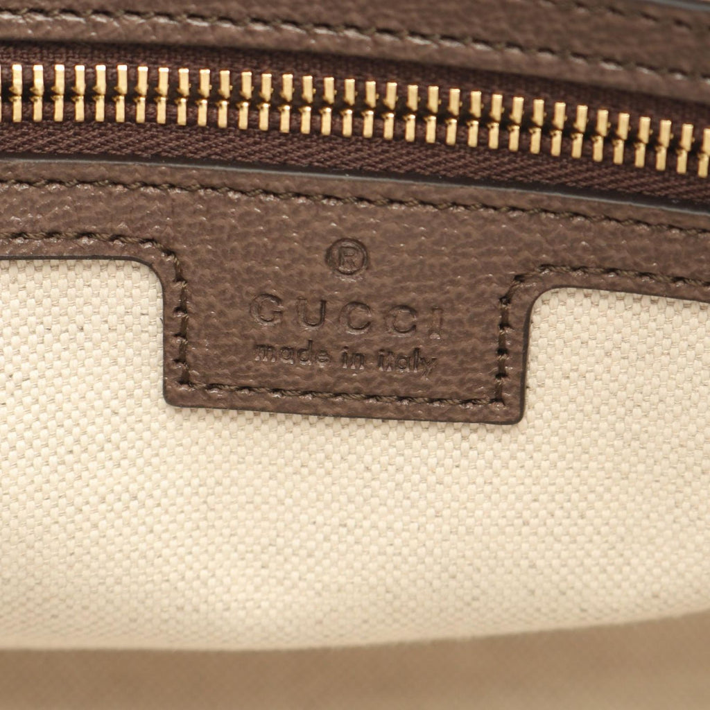 Gucci Ophidia GG Supreme Small Top Handle 2-Way Beige Brown Canvas Leather — view 4