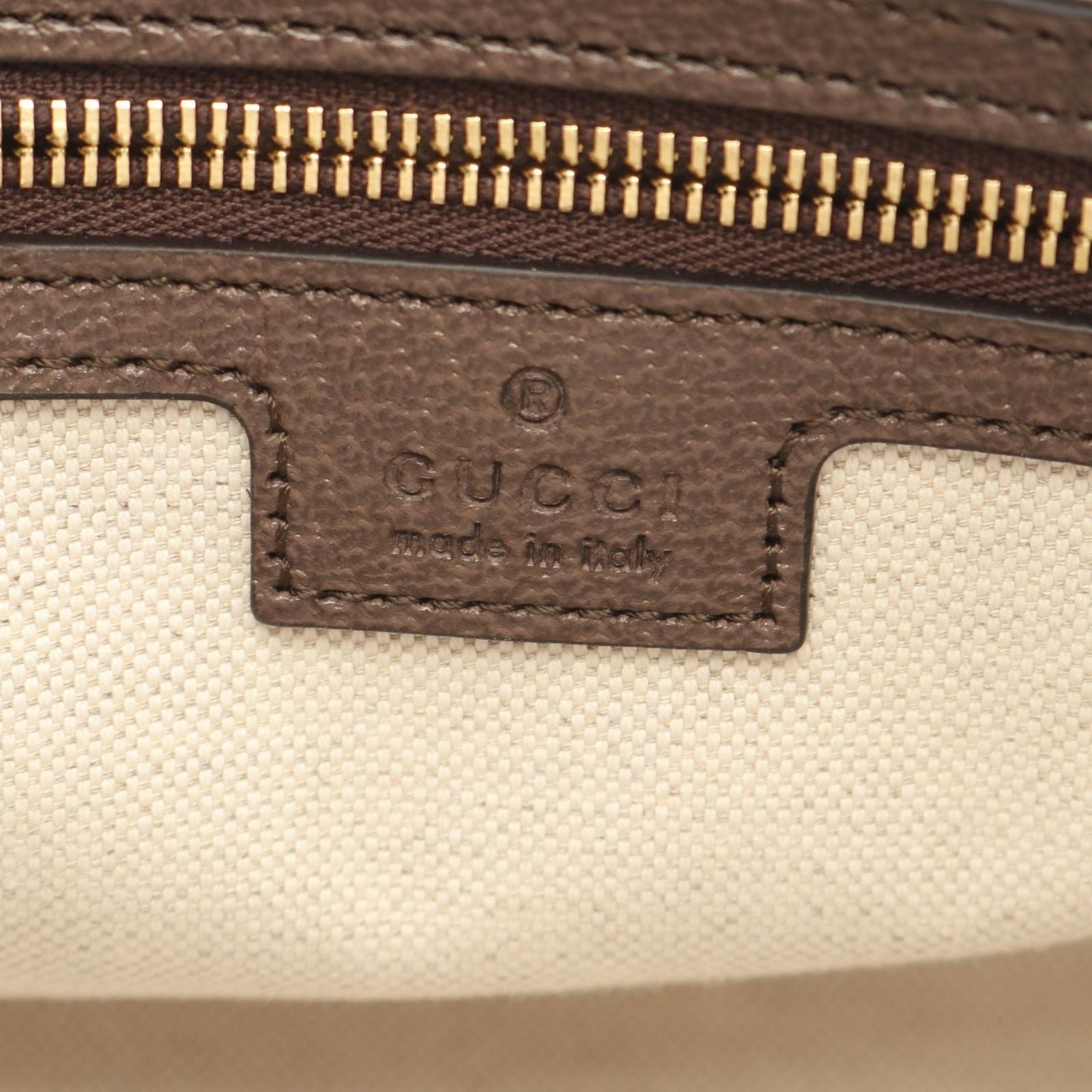 Gucci Ophidia GG Supreme Small Top Handle 2-Way Beige Brown Canvas Leather — view 4