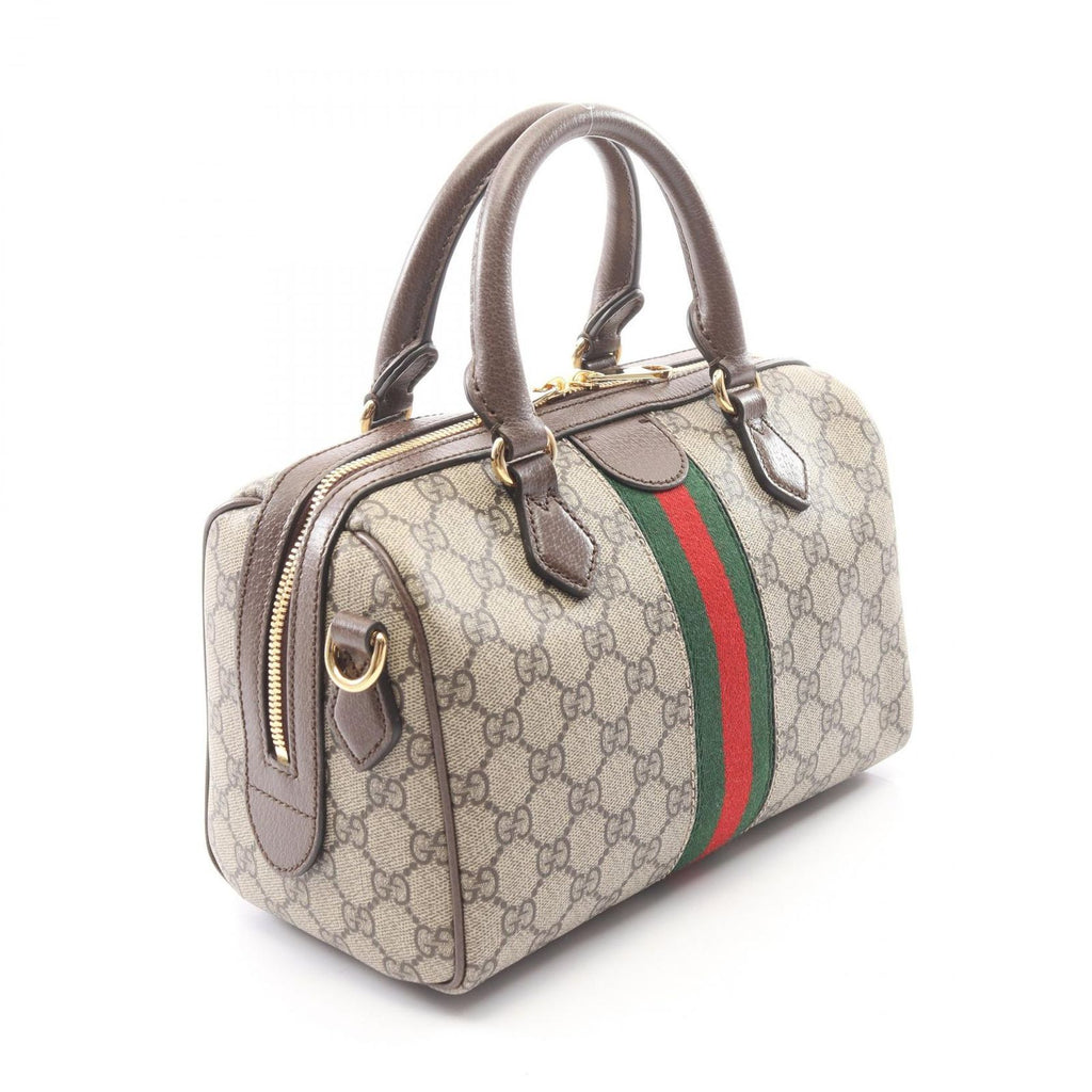 Gucci Ophidia GG Supreme Small Top Handle 2-Way Beige Brown Canvas Leather — view 2