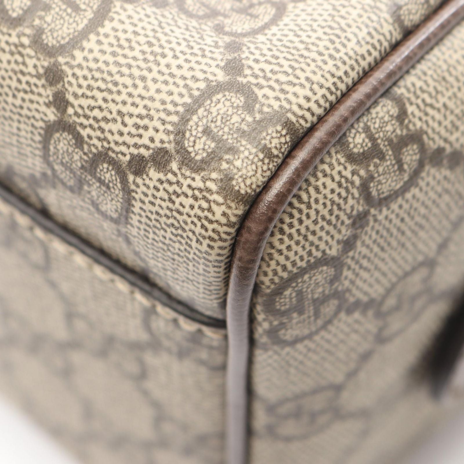 Gucci Ophidia GG Supreme Small Top Handle 2-Way Beige Brown Canvas Leather — view 5