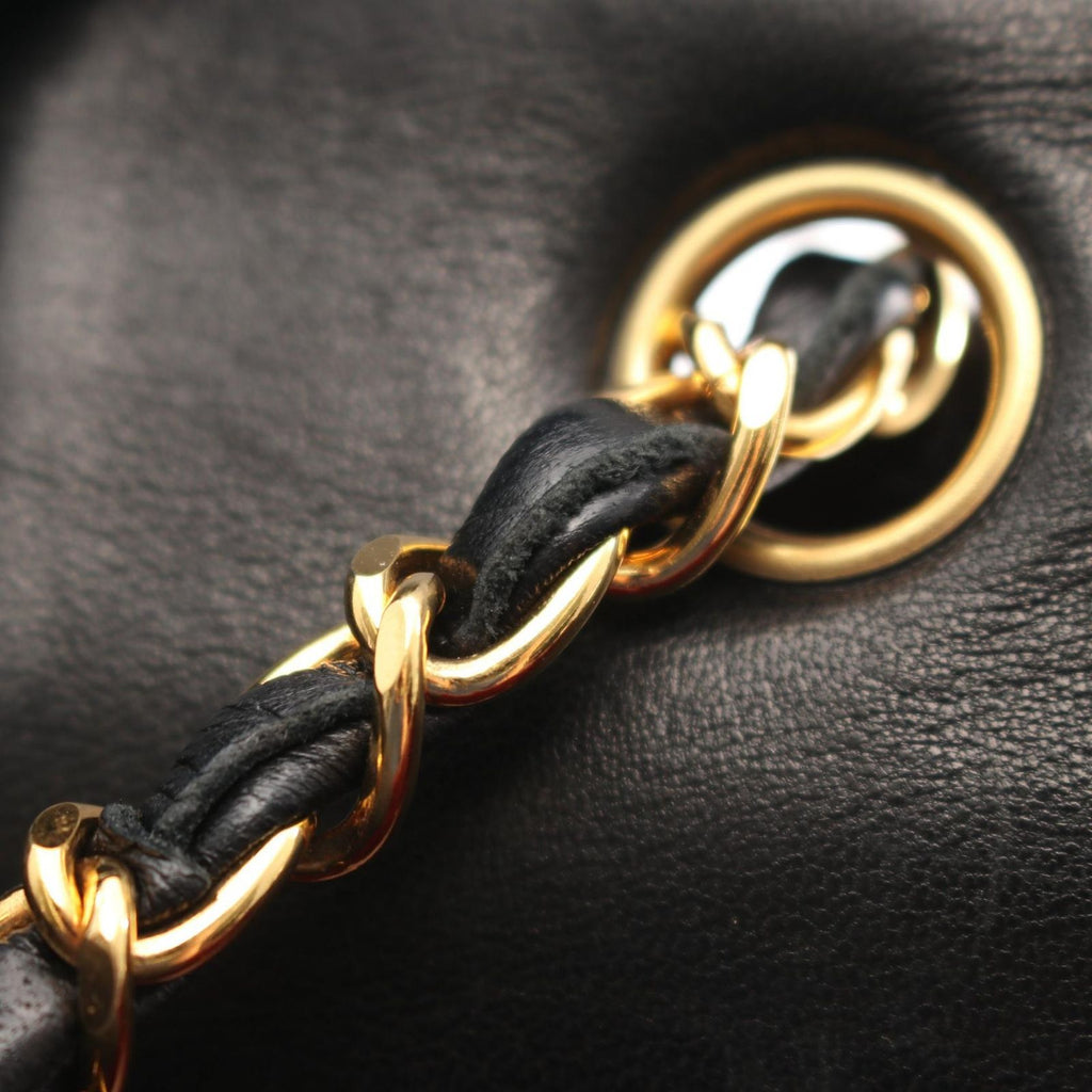Chanel Shoulder Bag Quilted Diana Flap Black Lambskin Chain — view 7