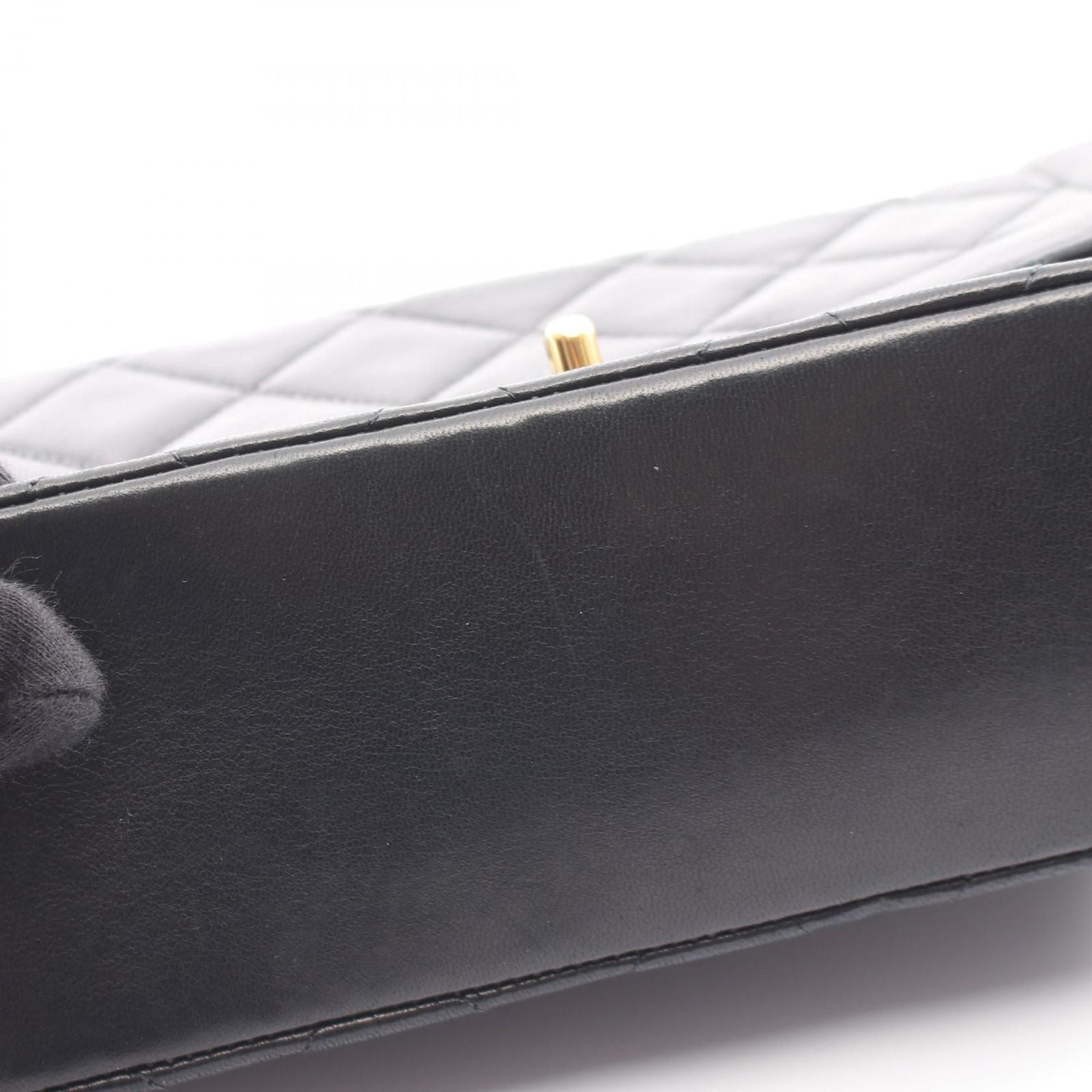 Chanel Shoulder Bag Quilted Diana Flap Black Lambskin Chain — view 9