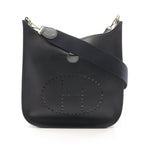 Hermes Shoulder Bag Evelyne 1 GM Black Leather