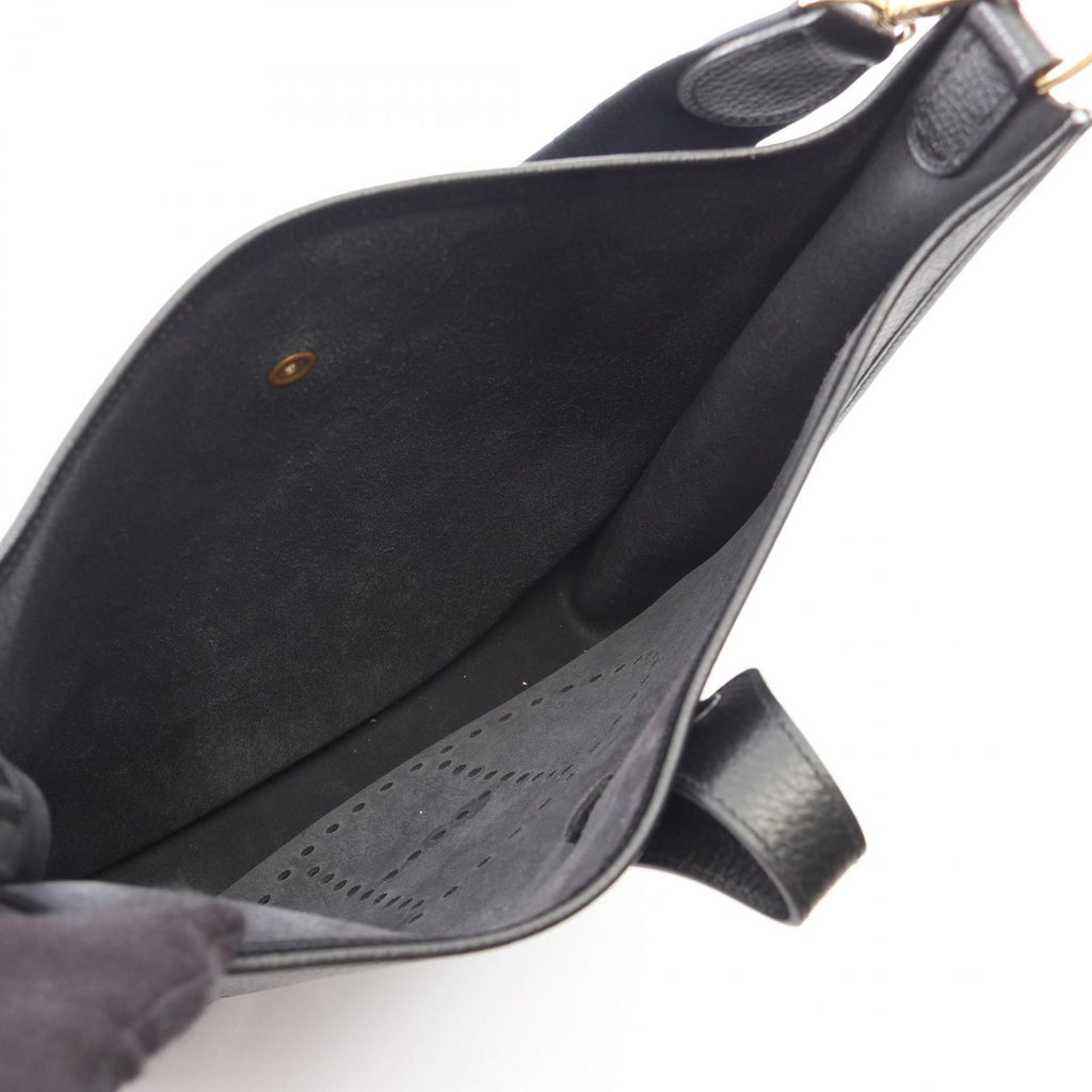 Hermes Shoulder Bag Evelyne 1 GM Black Leather — view 3