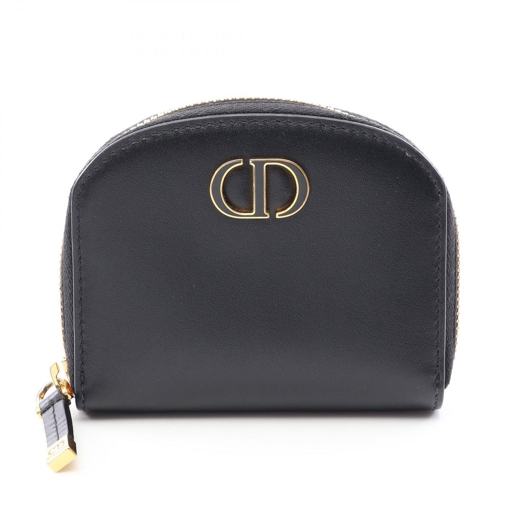 Dior Coin Case 30 Montaigne Black Leather