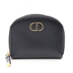 Dior Coin Case 30 Montaigne Black Leather