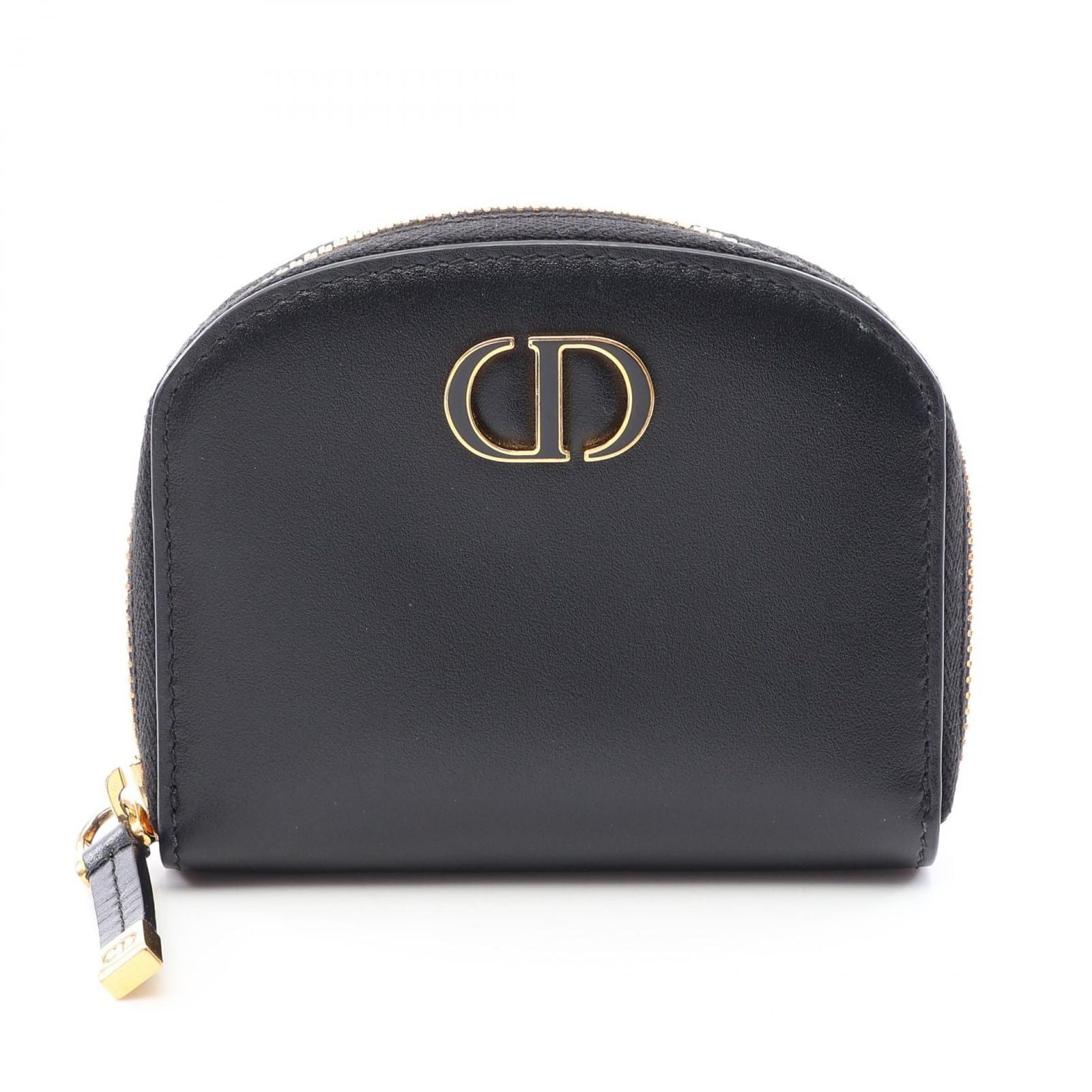 Dior Coin Case 30 Montaigne Black Leather