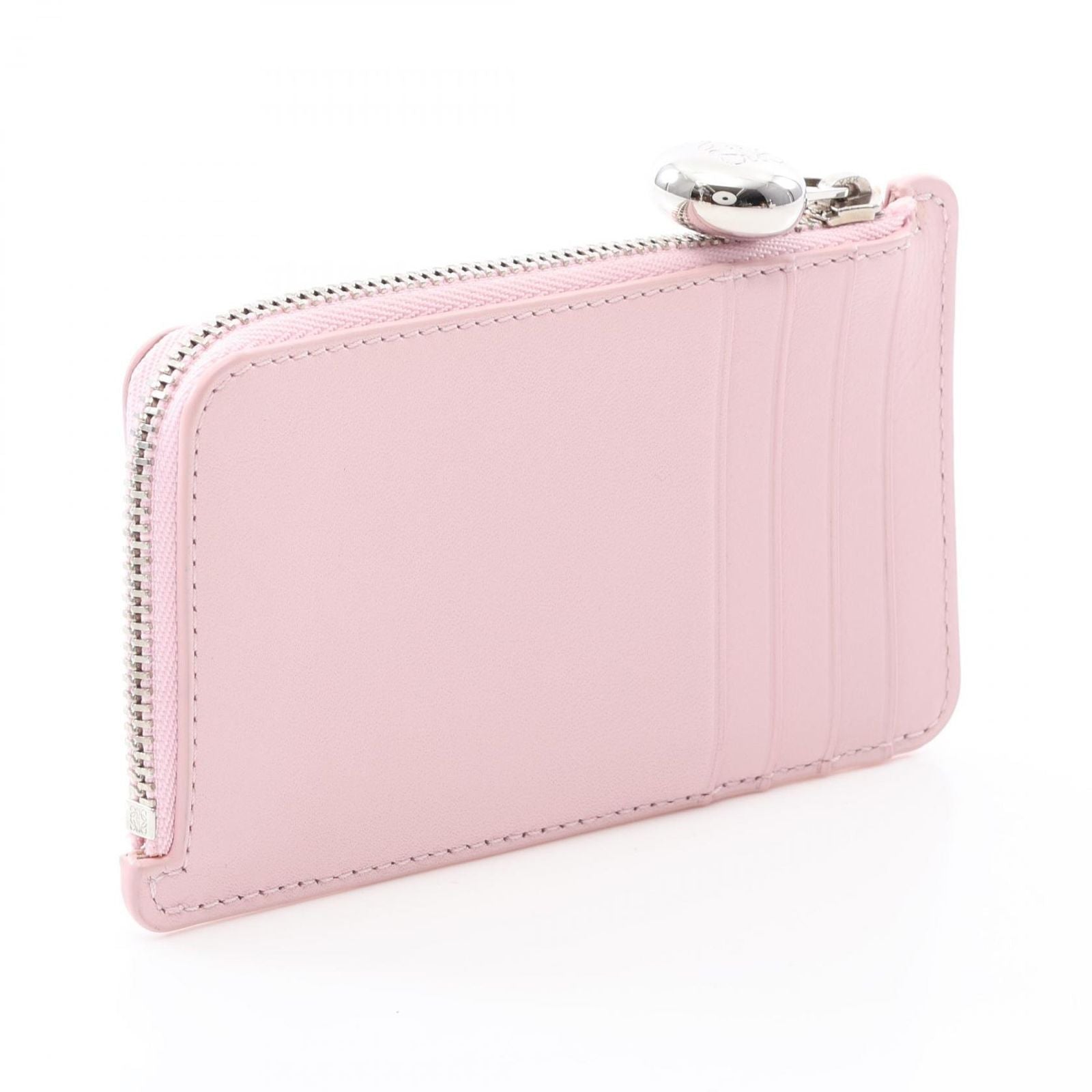 Loewe Coin Case Pebble Card Holder Light Pink Leather — view 2