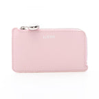 Loewe Coin Case Pebble Card Holder Light Pink Leather