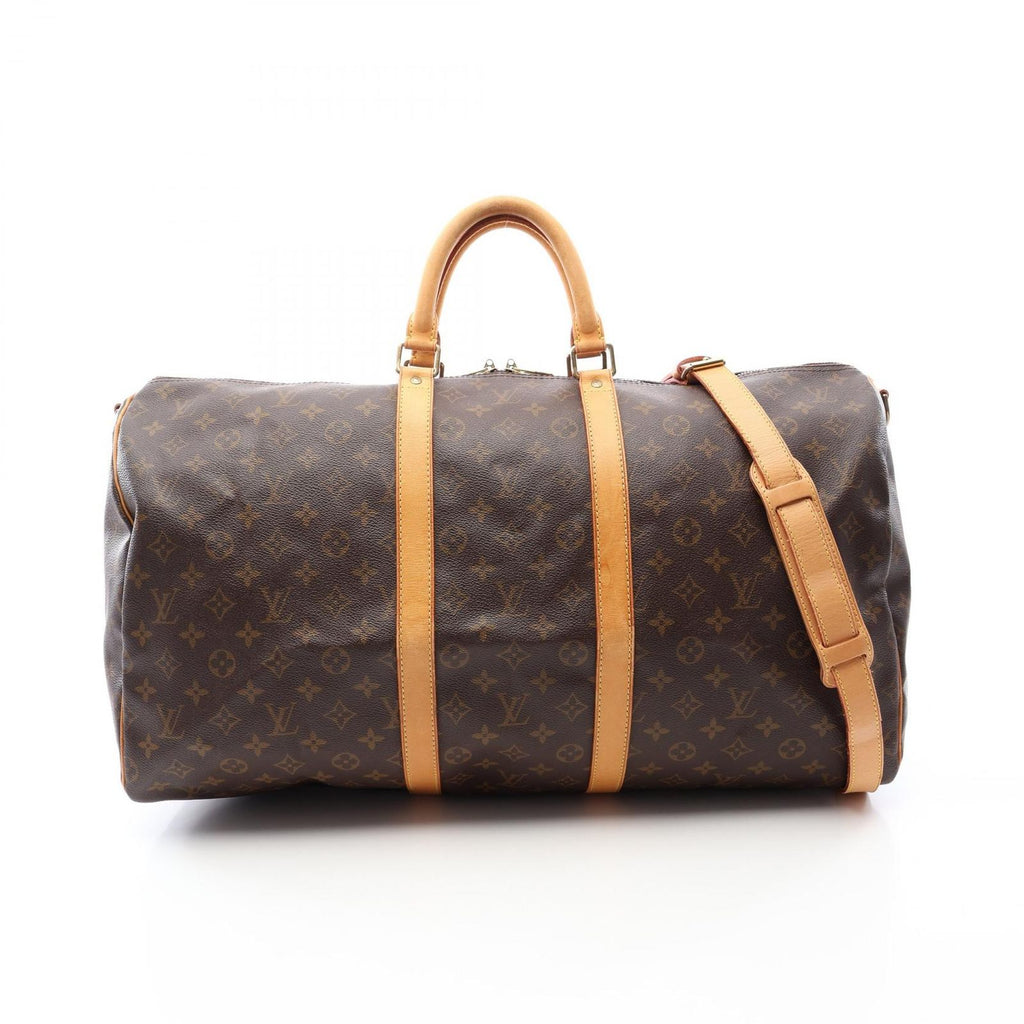 Louis Vuitton Boston Bag Keepall Bandouliere 55 2-Way Canvas Leather