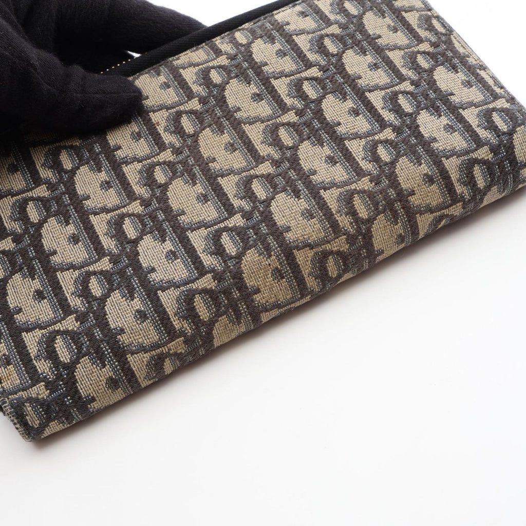 Dior Round Wallet Oblique Navy Canvas — view 6