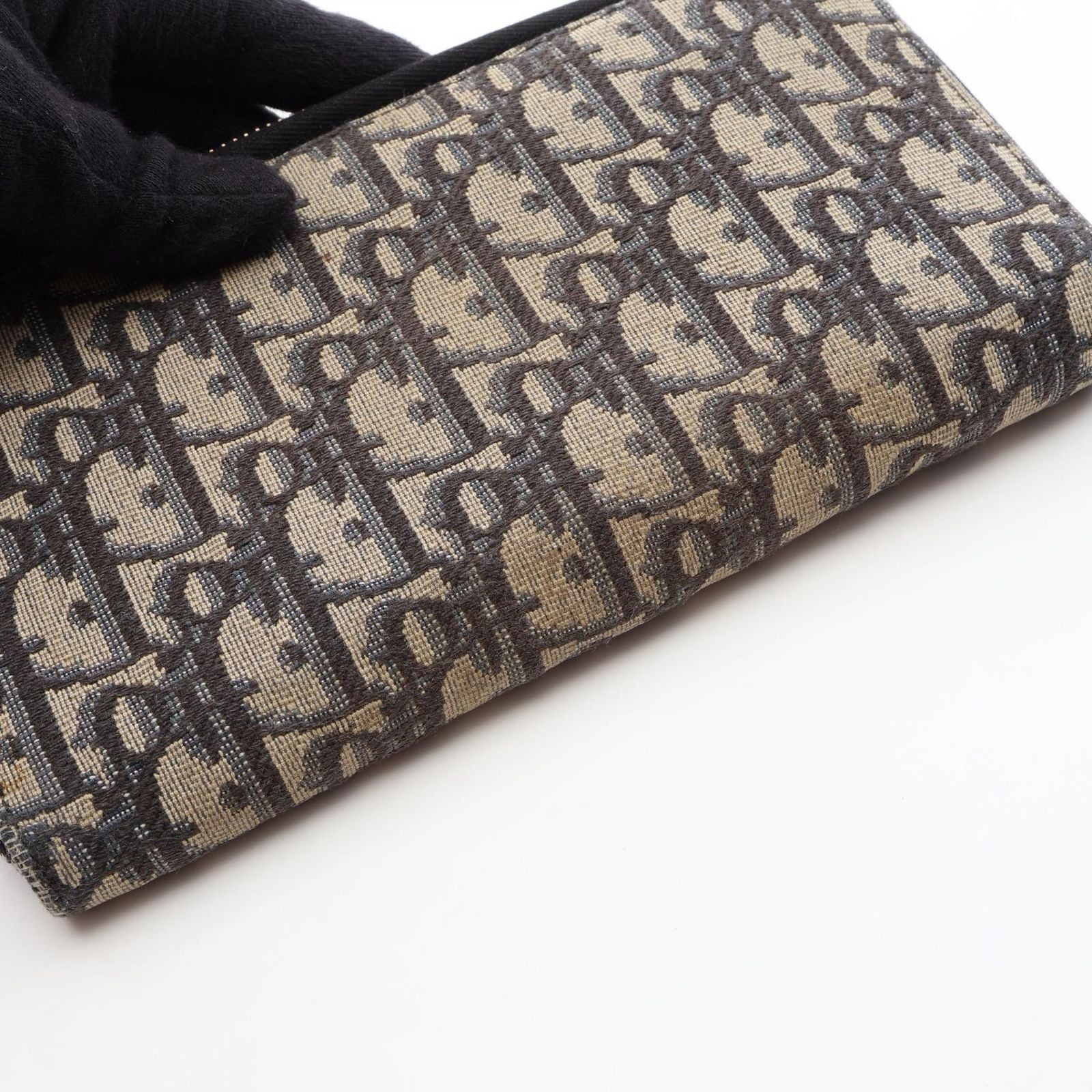 Dior Round Wallet Oblique Navy Canvas — view 6