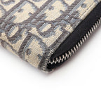 Dior Round Wallet Oblique Navy Canvas — view 7