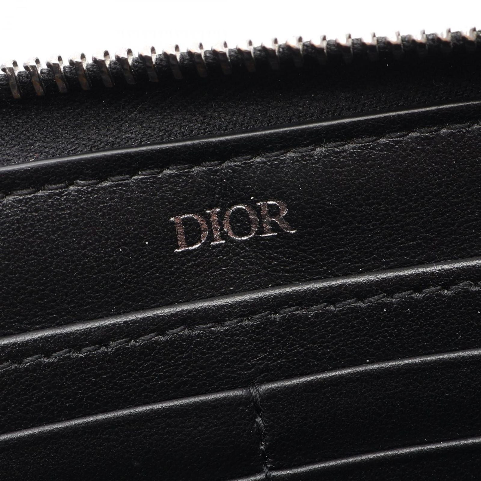 Dior Round Wallet Oblique Navy Canvas — view 4