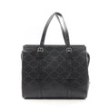 Gucci Tote GG Embossed Black Leather