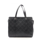 Gucci Tote GG Embossed Black Leather