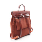 Hermes Backpack Herbag Zip a Dos PM Letourne Brown Canvas Leather — view 2