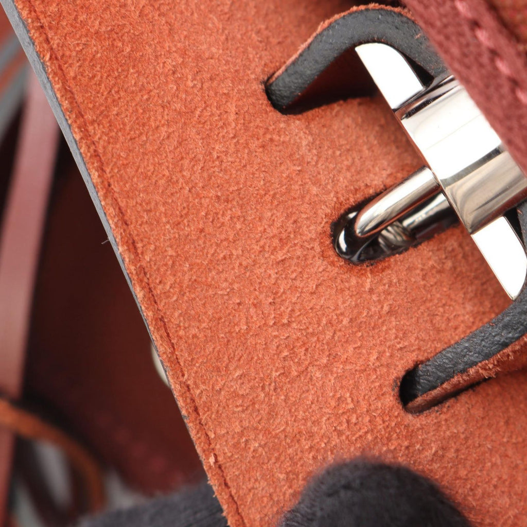 Hermes Backpack Herbag Zip a Dos PM Letourne Brown Canvas Leather — view 5